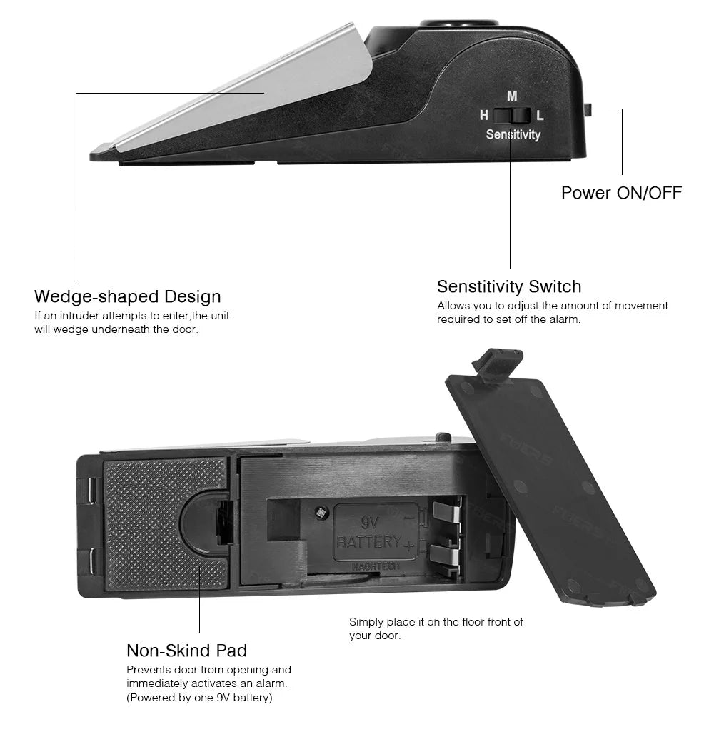 Door Stop Alarm β 120dB Wedge for Hotels & Rentals