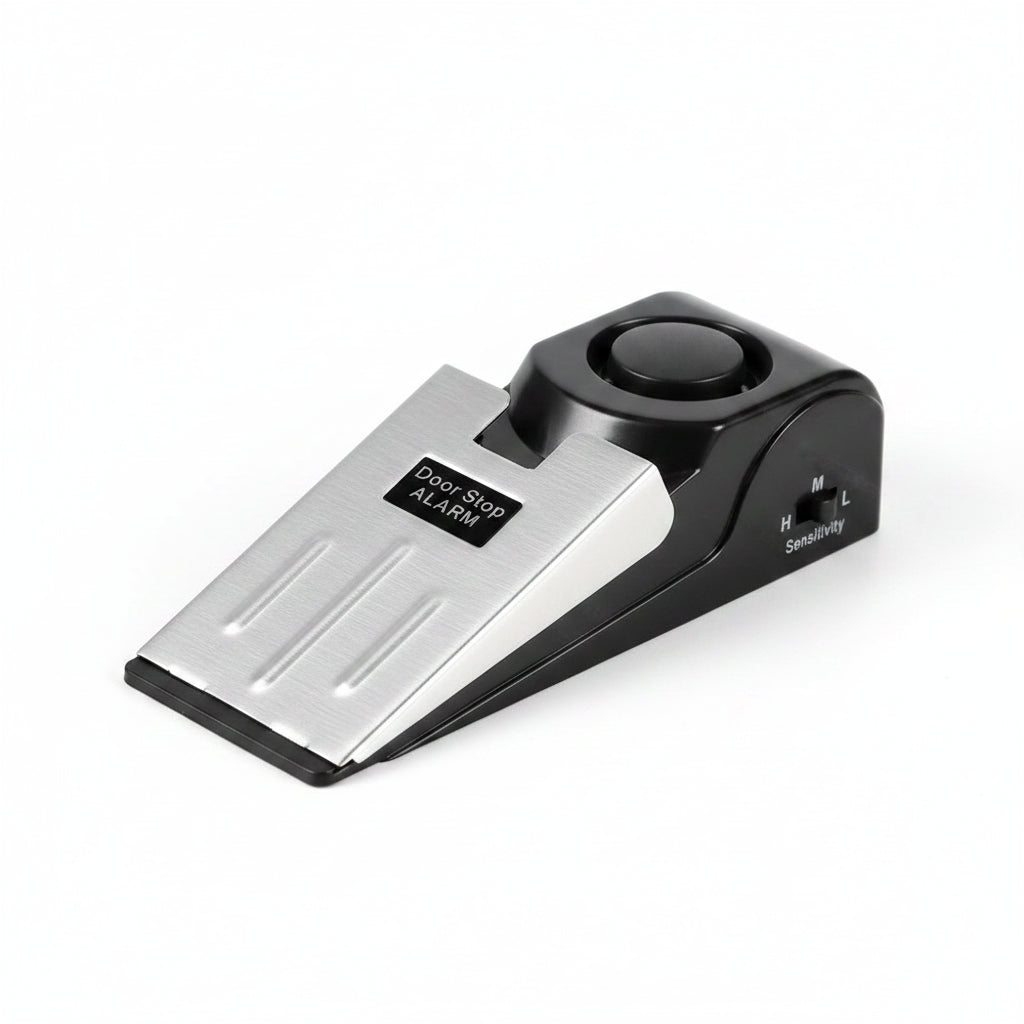 Door Stop Alarm — 120dB Wedge for Hotels & Rentals