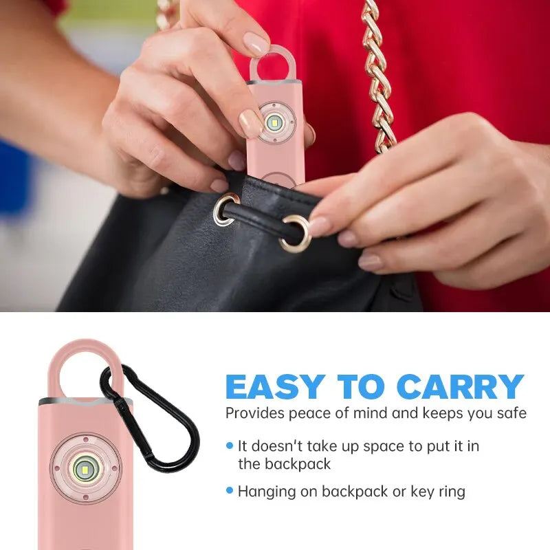 Personal Safety Alarm — 130dB Siren & Strobe Keychain