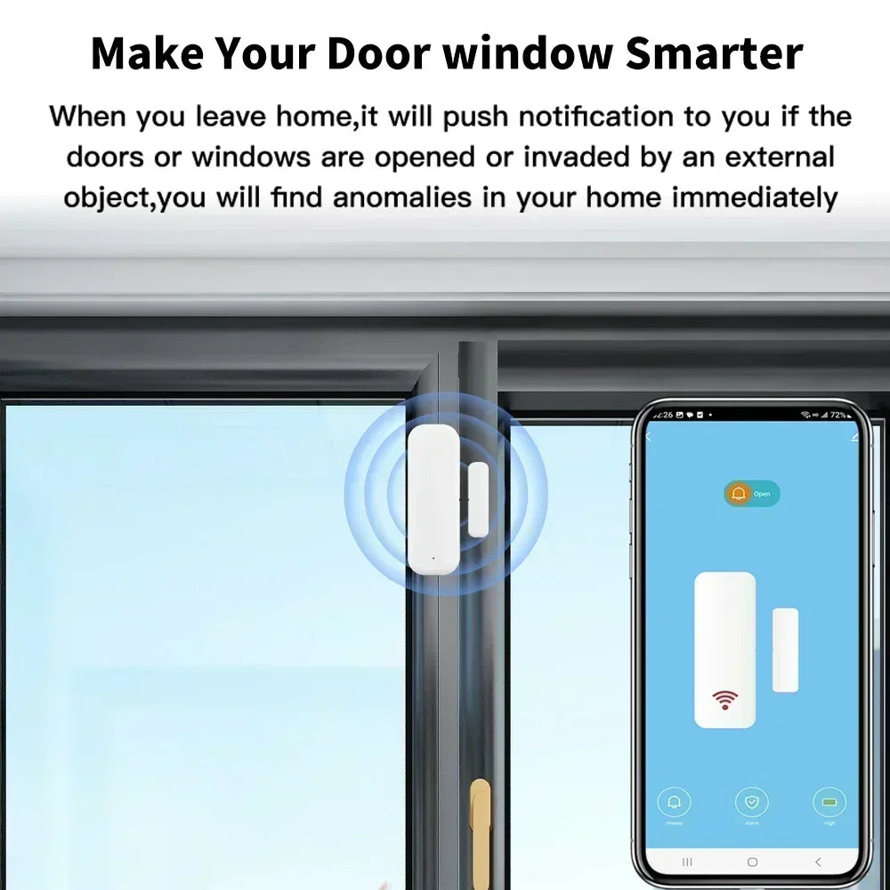 Smart Door & Window Sensor — WiFi Alerts to Your Phone