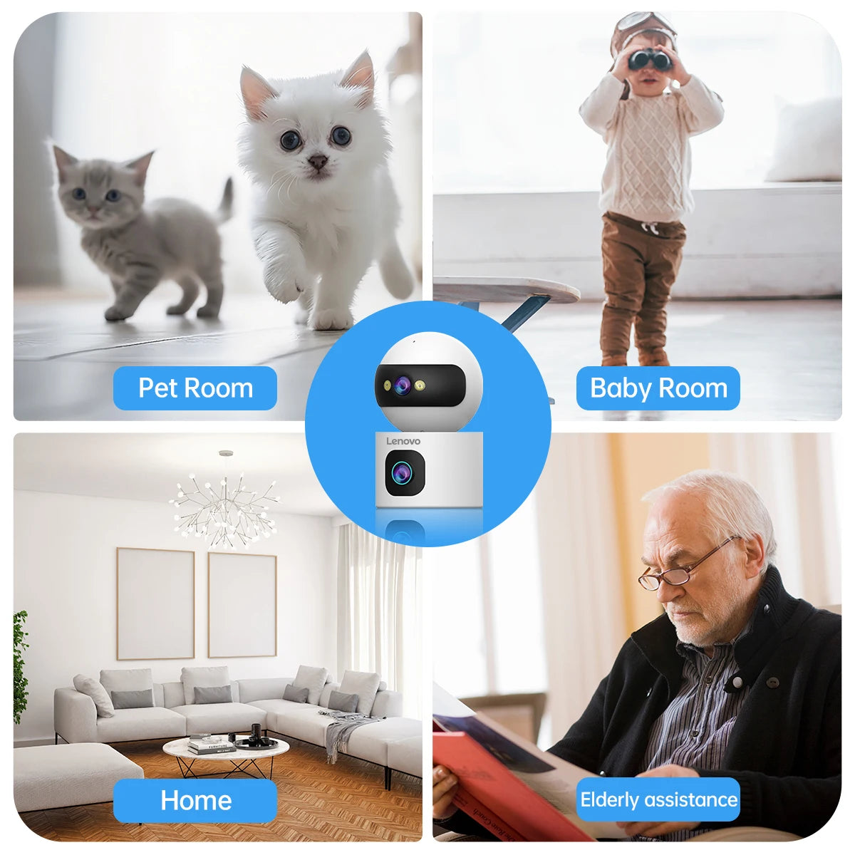 Indoor Security Camera — Auto-Tracking & Night Vision